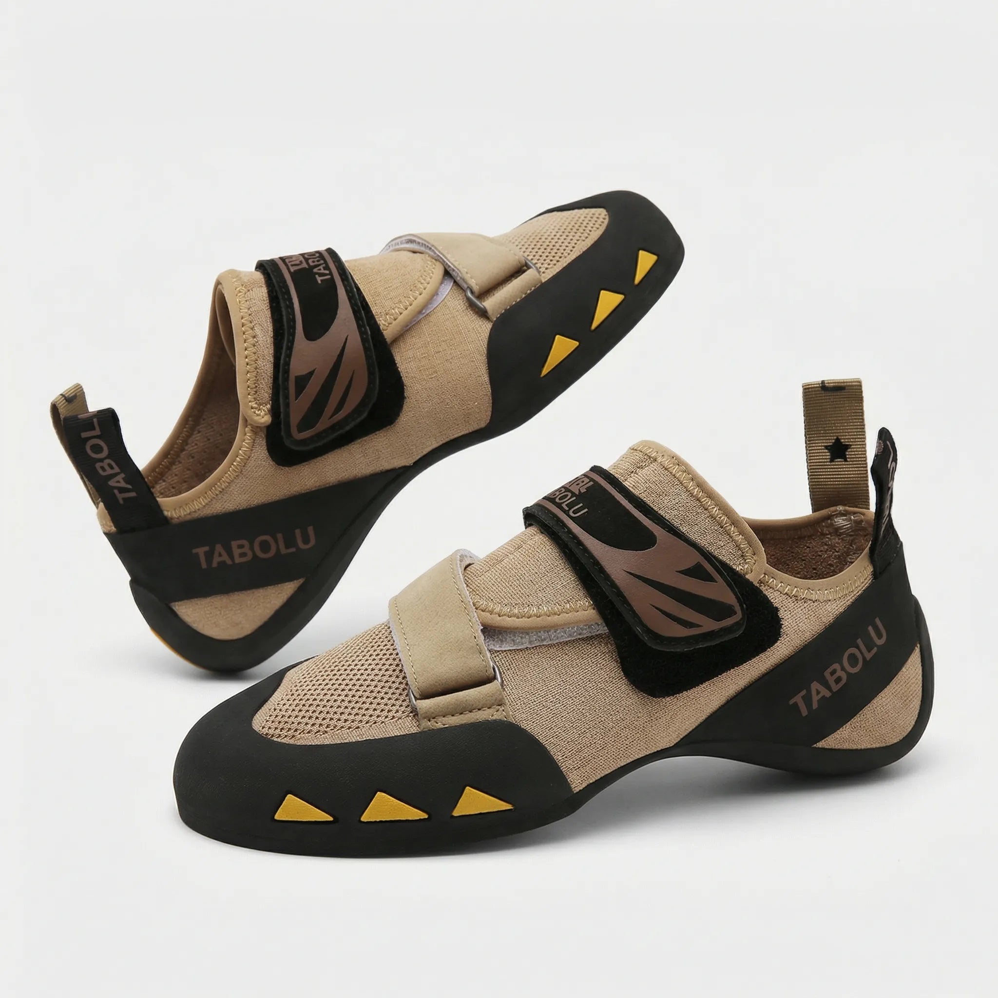 Anfänger-Kletterschuh mit Klettband griffige Gummisohle