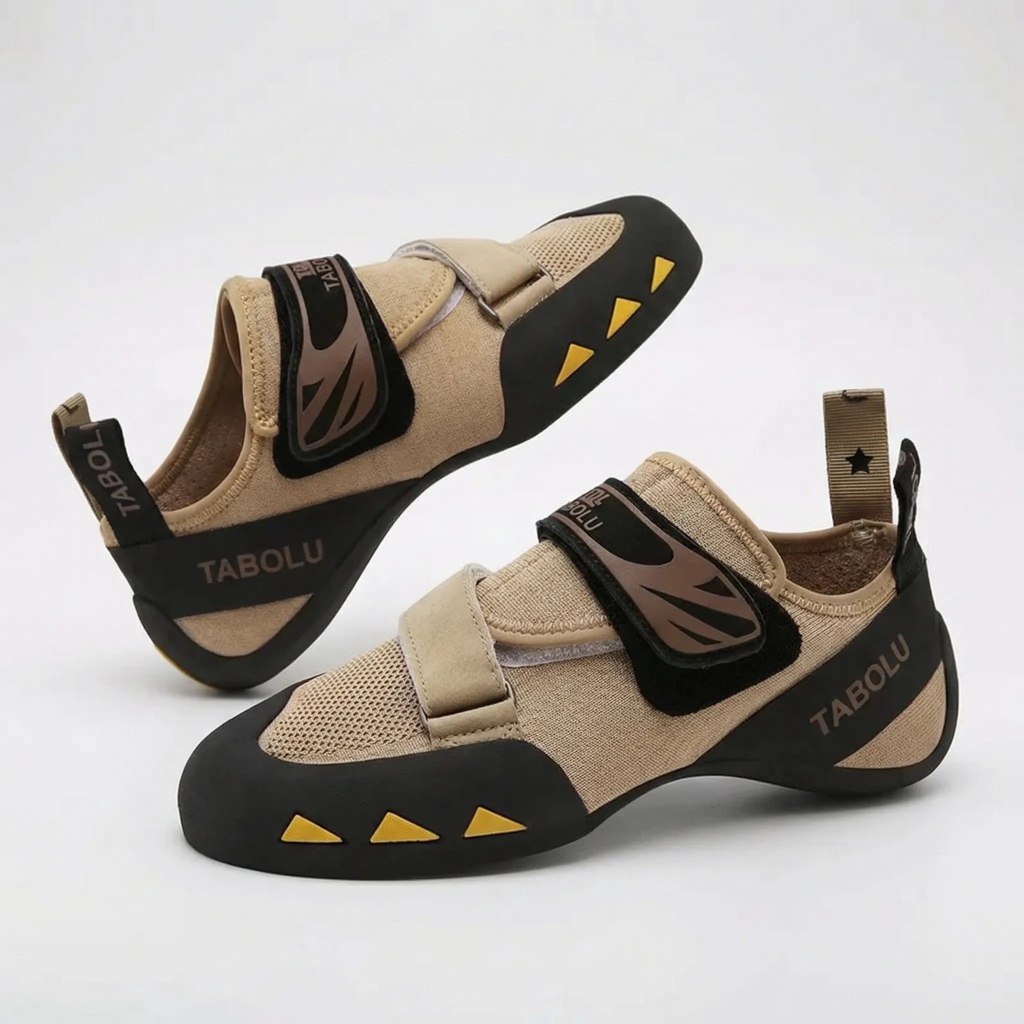 Anfänger-Kletterschuh mit Klettband griffige Gummisohle