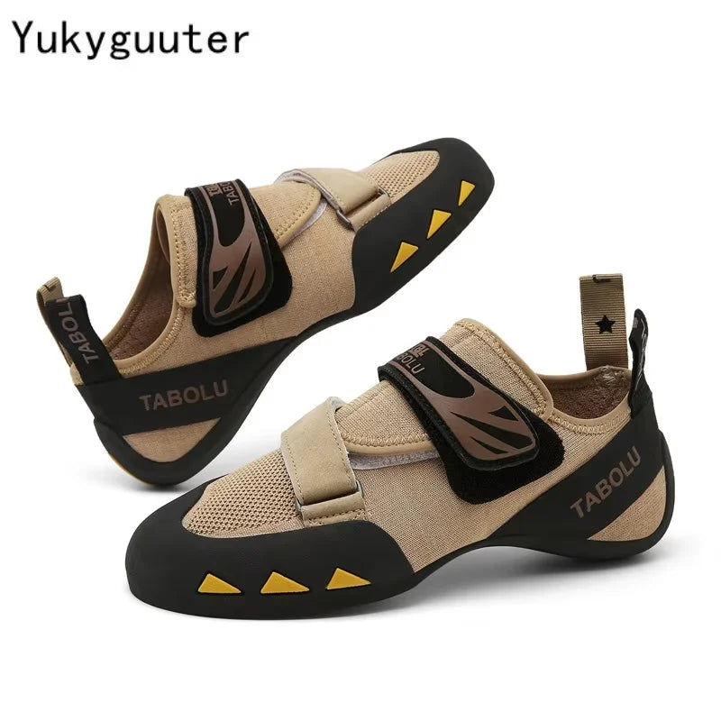Anfänger-Kletterschuh mit Klettband griffige Gummisohle