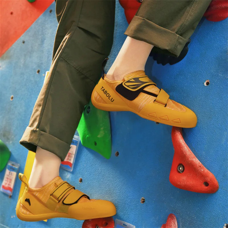 Anfänger-Kletterschuh mit Klettband griffige Gummisohle