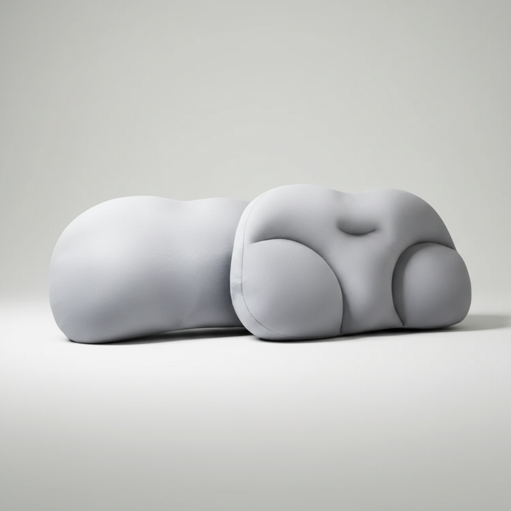 Ergonomisches Nackenkissen Eiform mit weichem Schaumstoffbezug