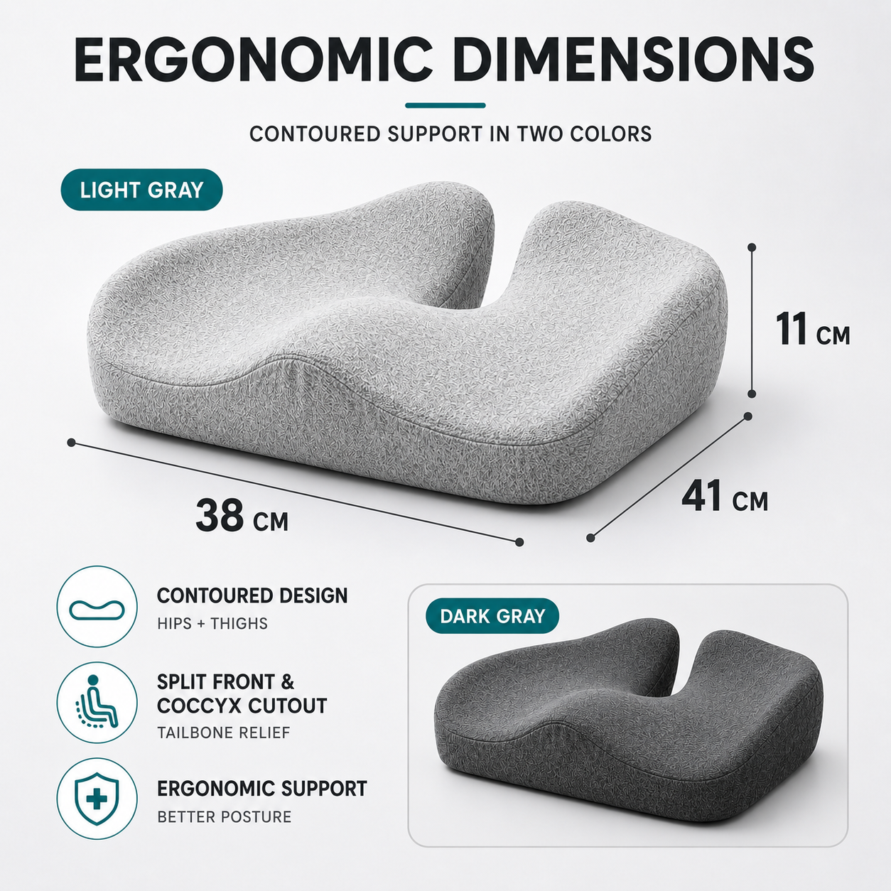 Nordspur | CoccySoothe Ergonomisches Sitzkissen mit Steißbeinstütze