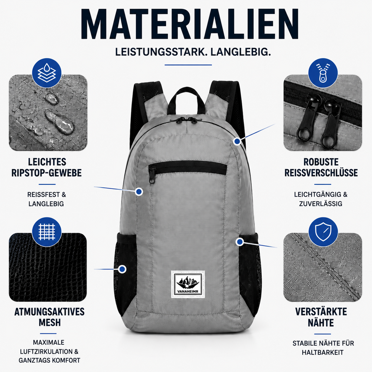 Nordspur | Compactrek Faltbarer 20L Outdoor-Tagesrucksack