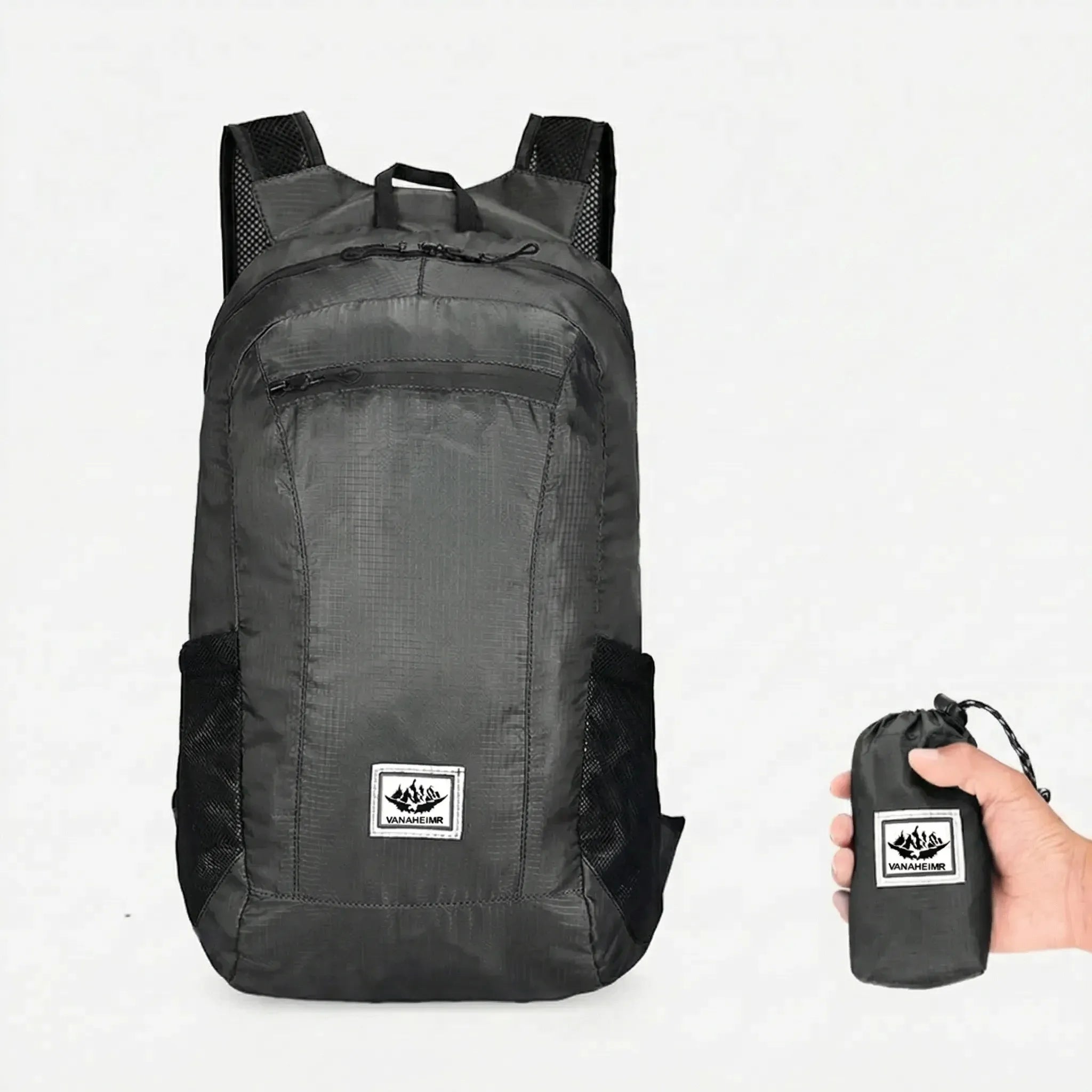 Faltbarer Tagesrucksack 20L mit Ripstop-Gewebe und gepolsterten Schultergurten