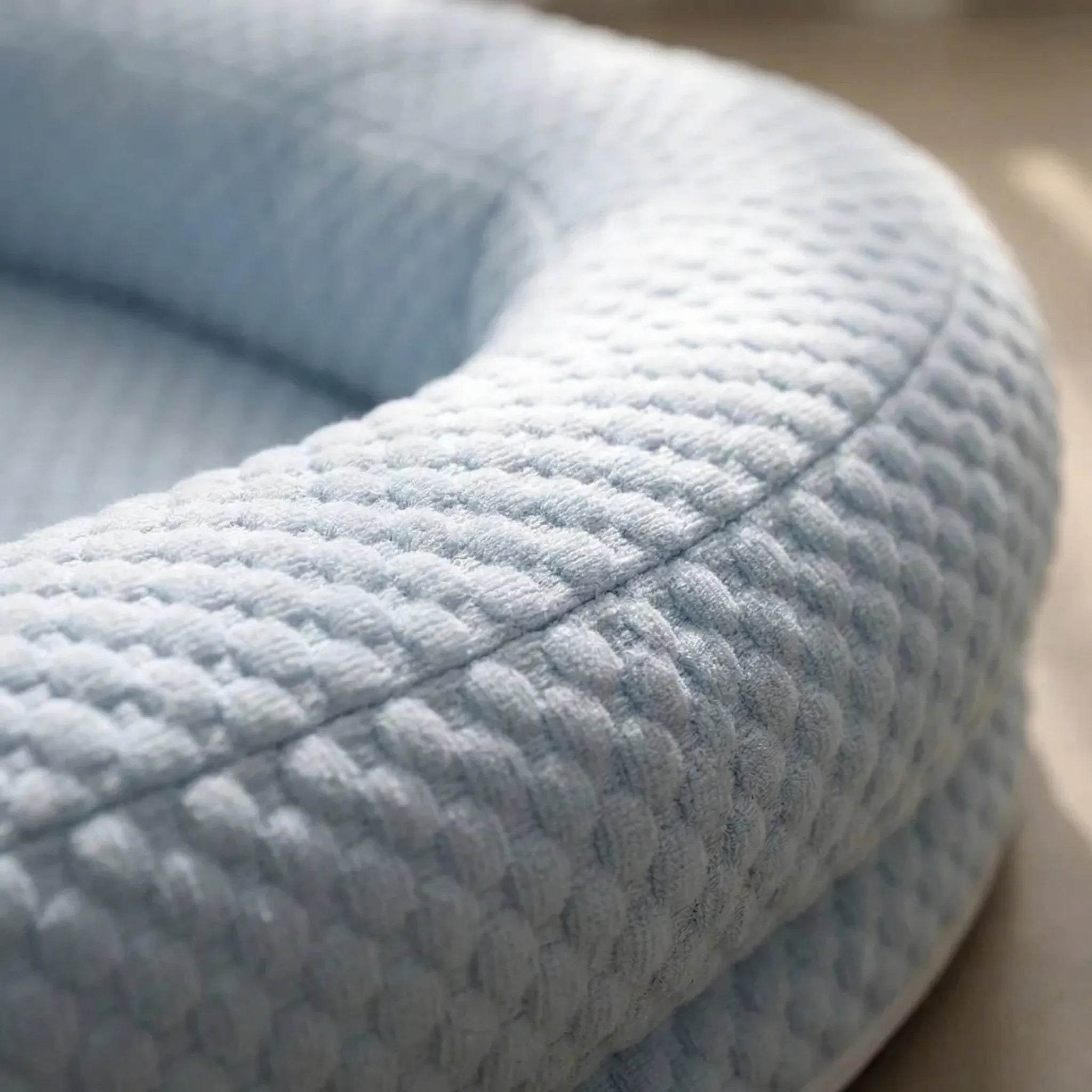 Kühl-Haustierbett mit Schaumstoff, abnehmbarer Bezug und Bolster-Kopfstütze