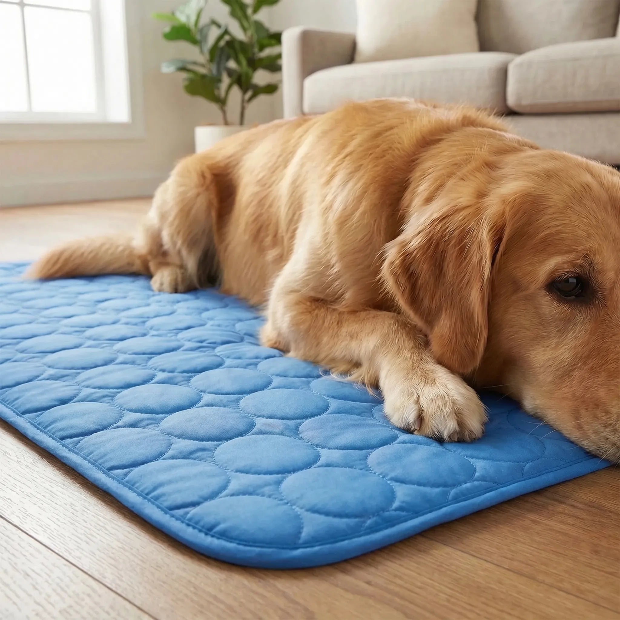 Kühlmatte für Hunde und Katzen atmungsaktiv selbstkühlend waschbar