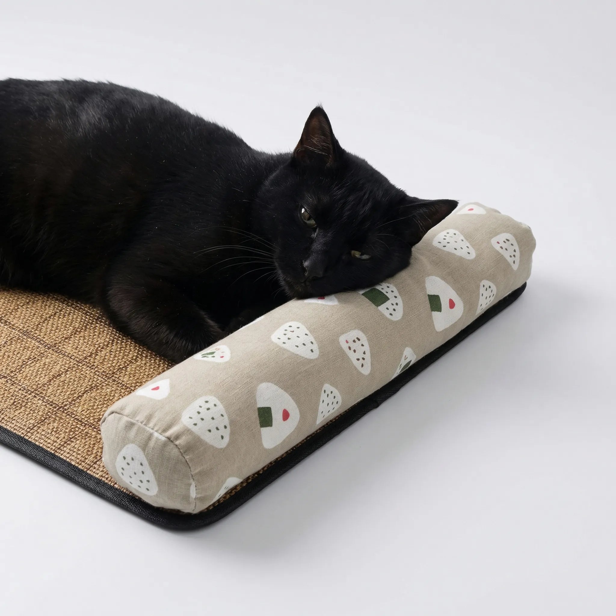 Rattan-Kühlmatte für Haustiere mit Nackenkissen, ideal für Katzen und Hunde