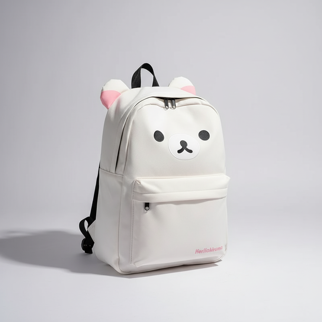 Kawaii Bären-Rucksack mit geräumigem Fach und gepolsterten Riemen