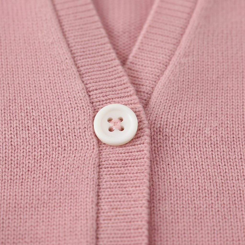 Kinderstrickjacke mit Knopfleiste Rundhals leicht warm