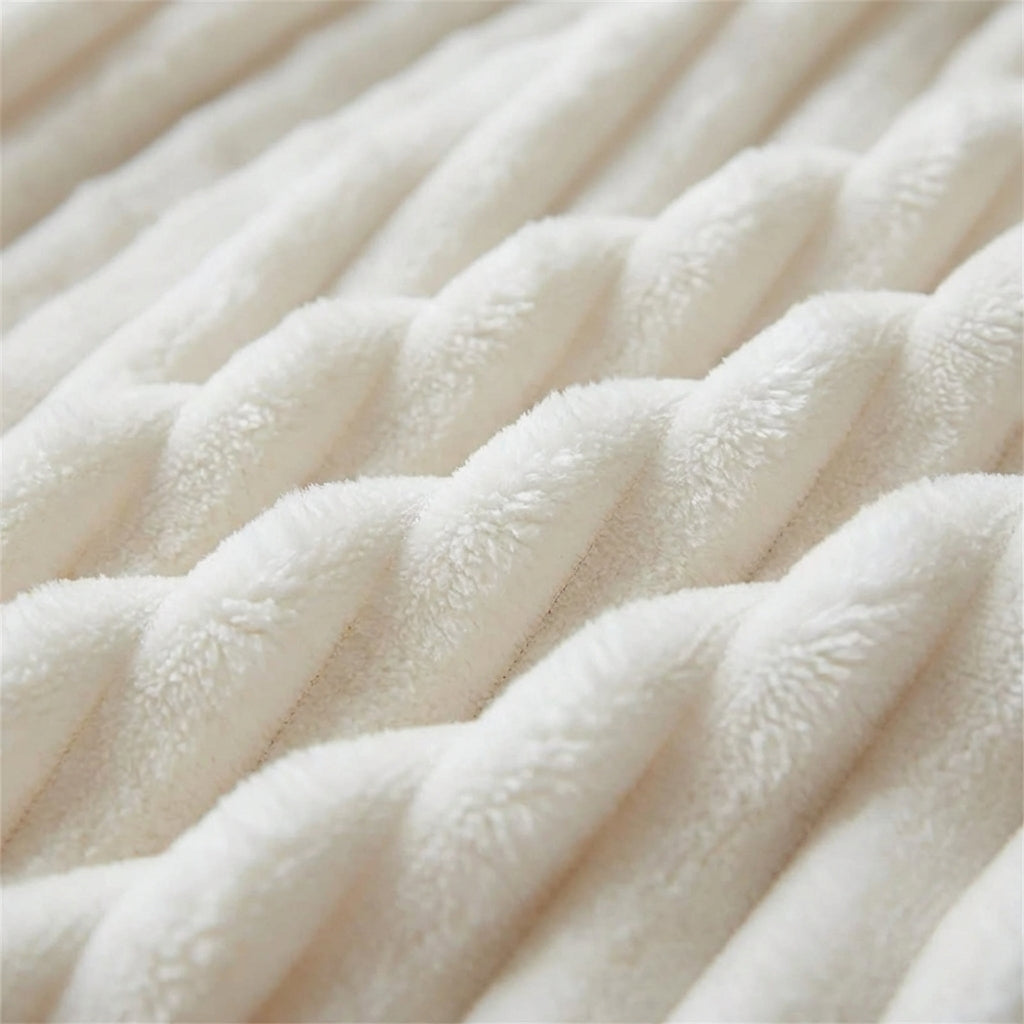 Plüsch-Wurfdecke dickes Strickmaterial weich warm pillingresistent