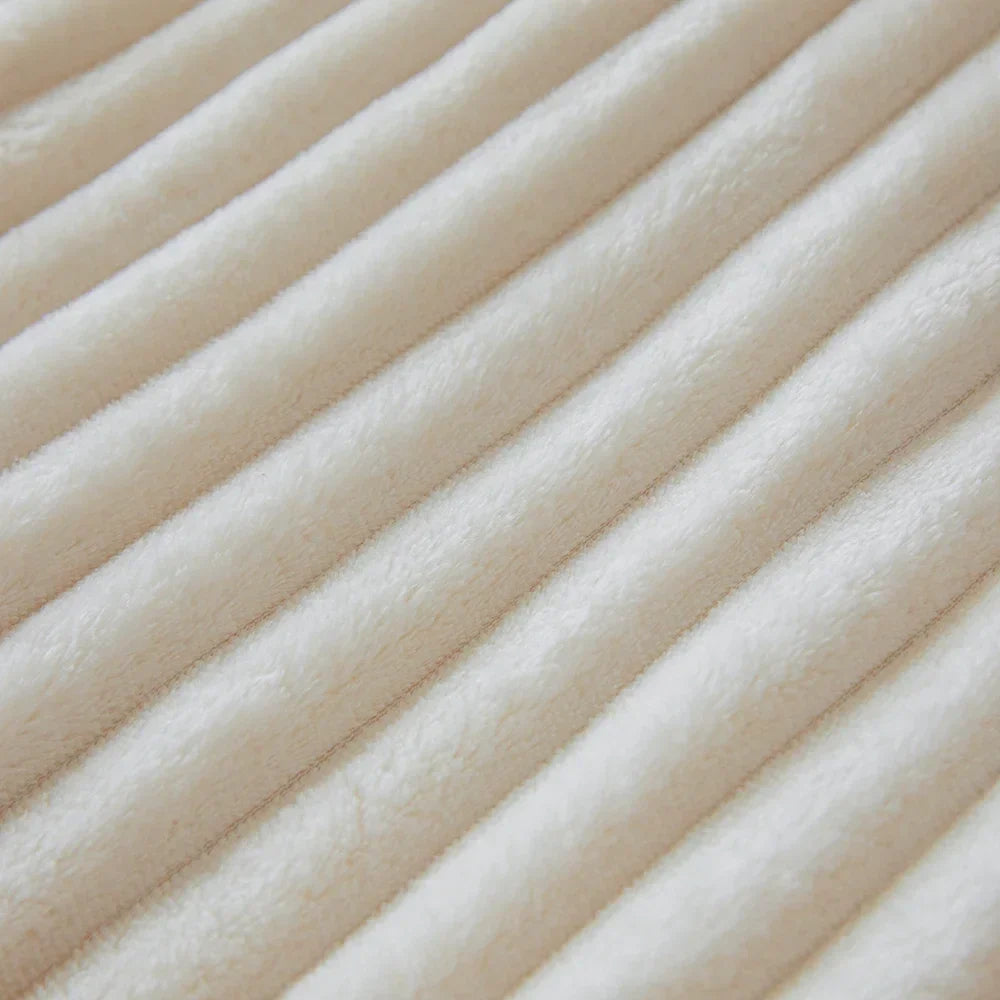 Plüsch-Wurfdecke dickes Strickmaterial weich warm pillingresistent