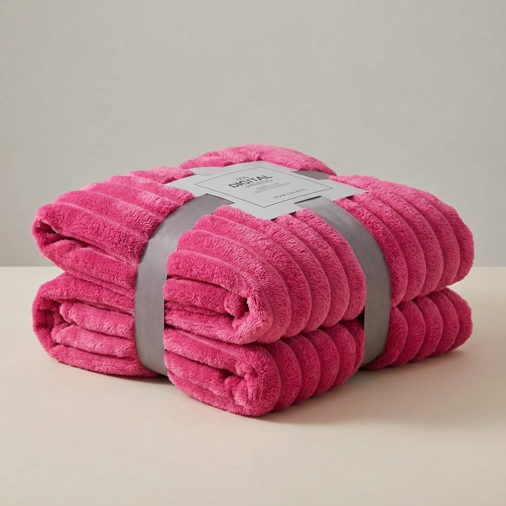 Plüsch-Wurfdecke dickes Strickmaterial weich warm pillingresistent