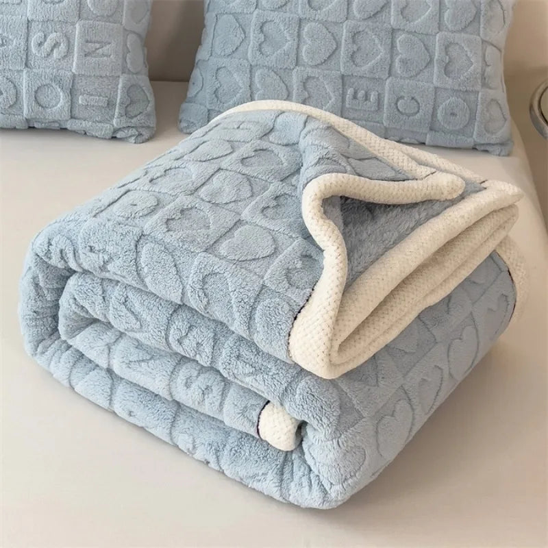 Leichte umkehrbare Wurfdecke mit flauschigem gestepptem Design