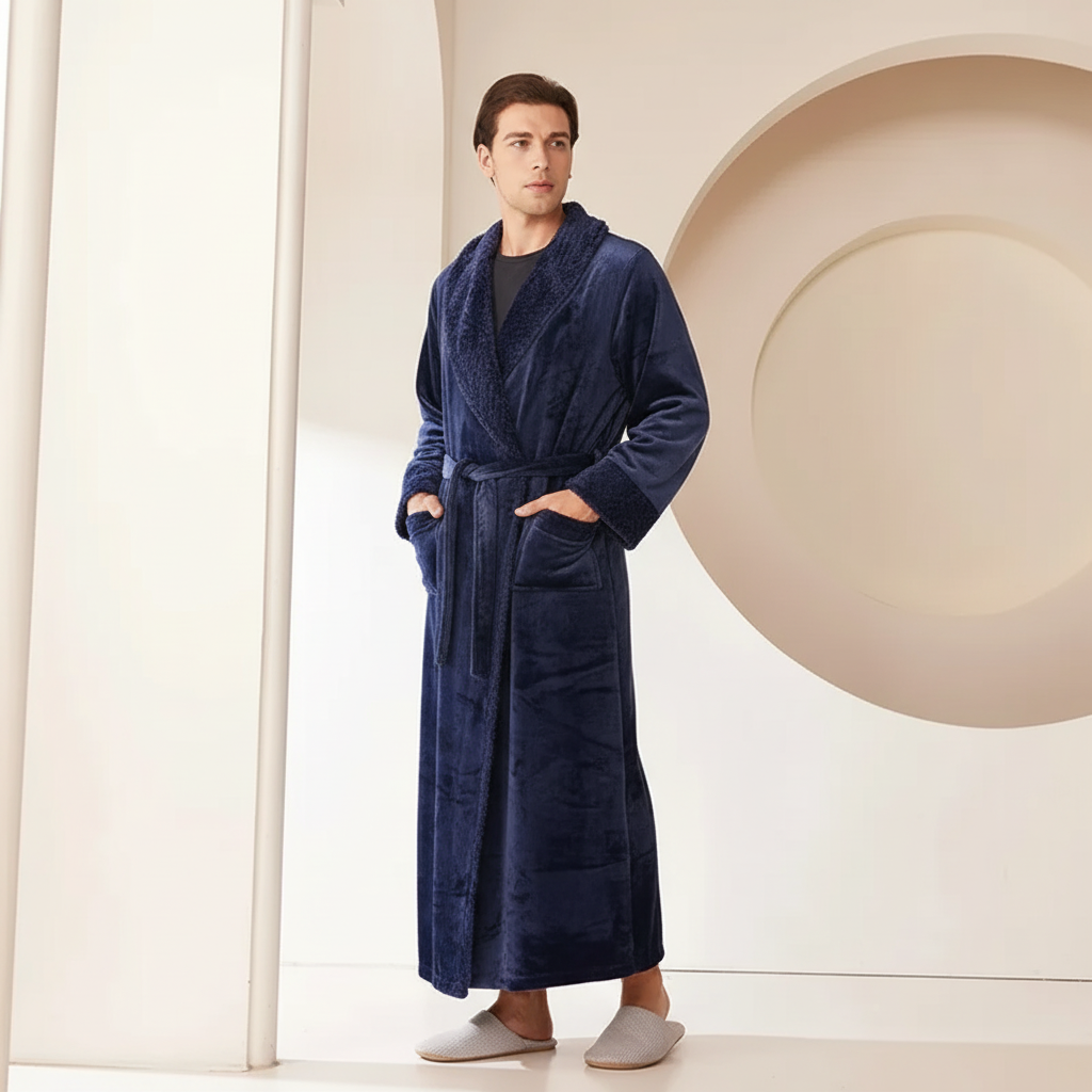 Übergroßer Flausch-Bademantel wolkenweich warm lang Unisex