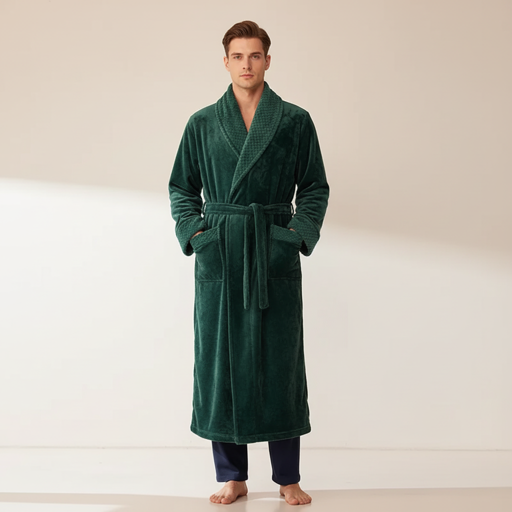 Übergroßer Flausch-Bademantel wolkenweich warm lang Unisex