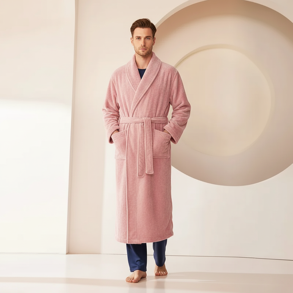 Übergroßer Flausch-Bademantel wolkenweich warm lang Unisex