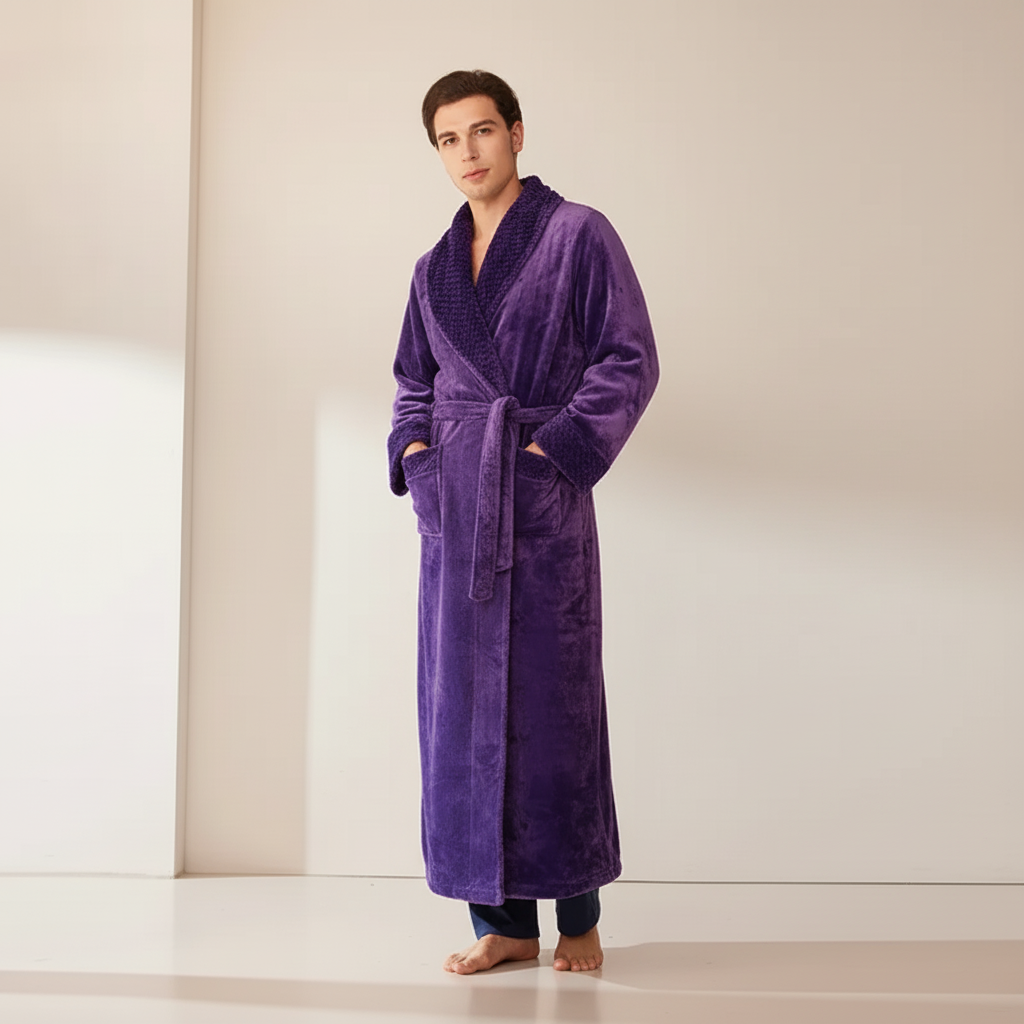Übergroßer Flausch-Bademantel wolkenweich warm lang Unisex
