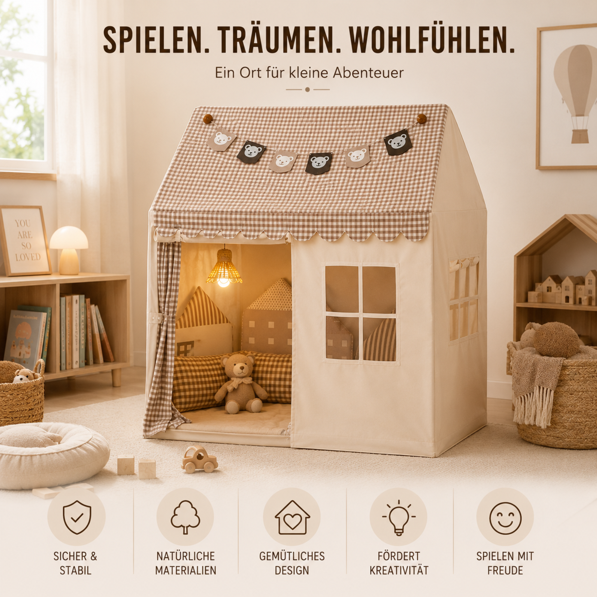 Nordspur | Cozynook Faltbares Kinder-Spielzelt