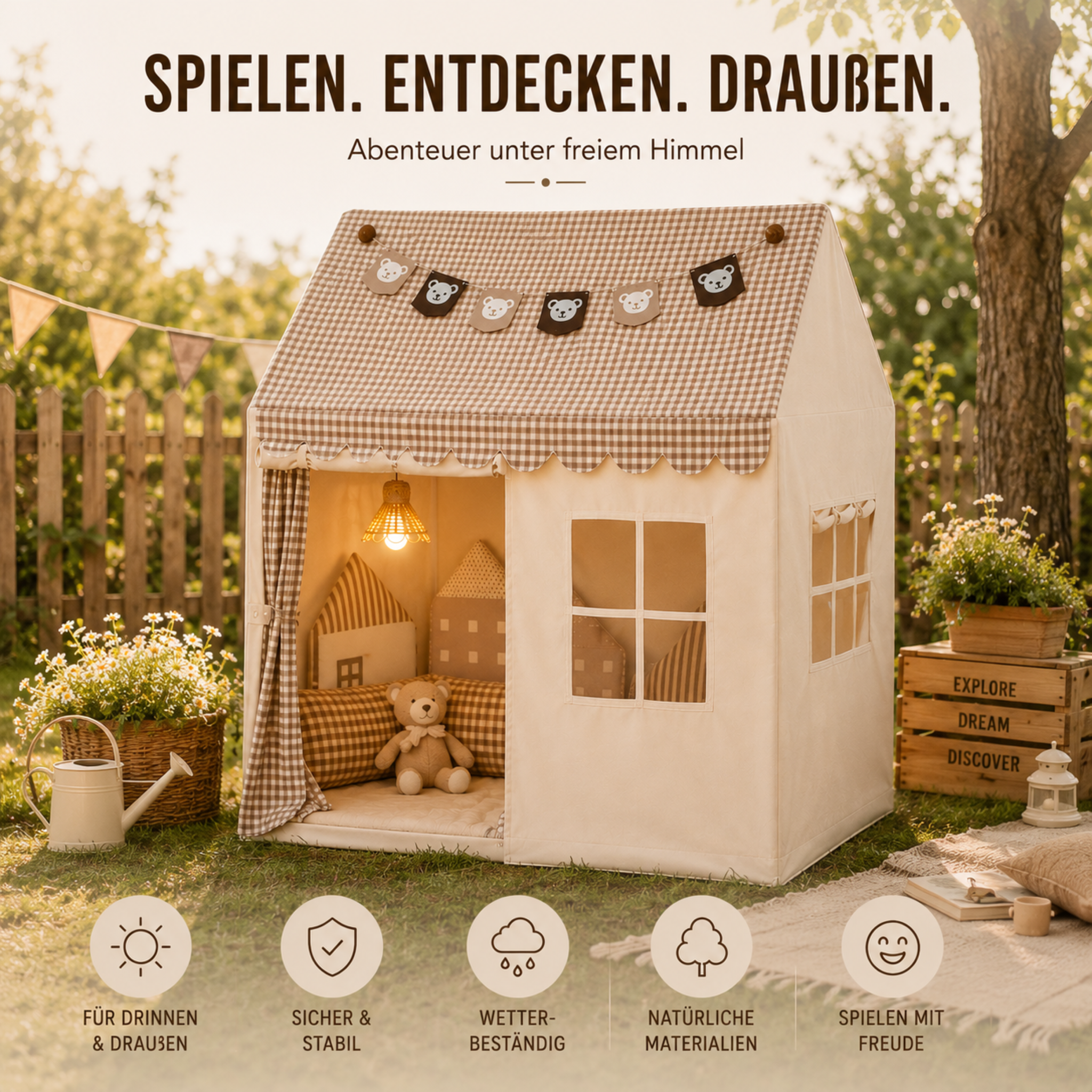 Nordspur | Cozynook Faltbares Kinder-Spielzelt