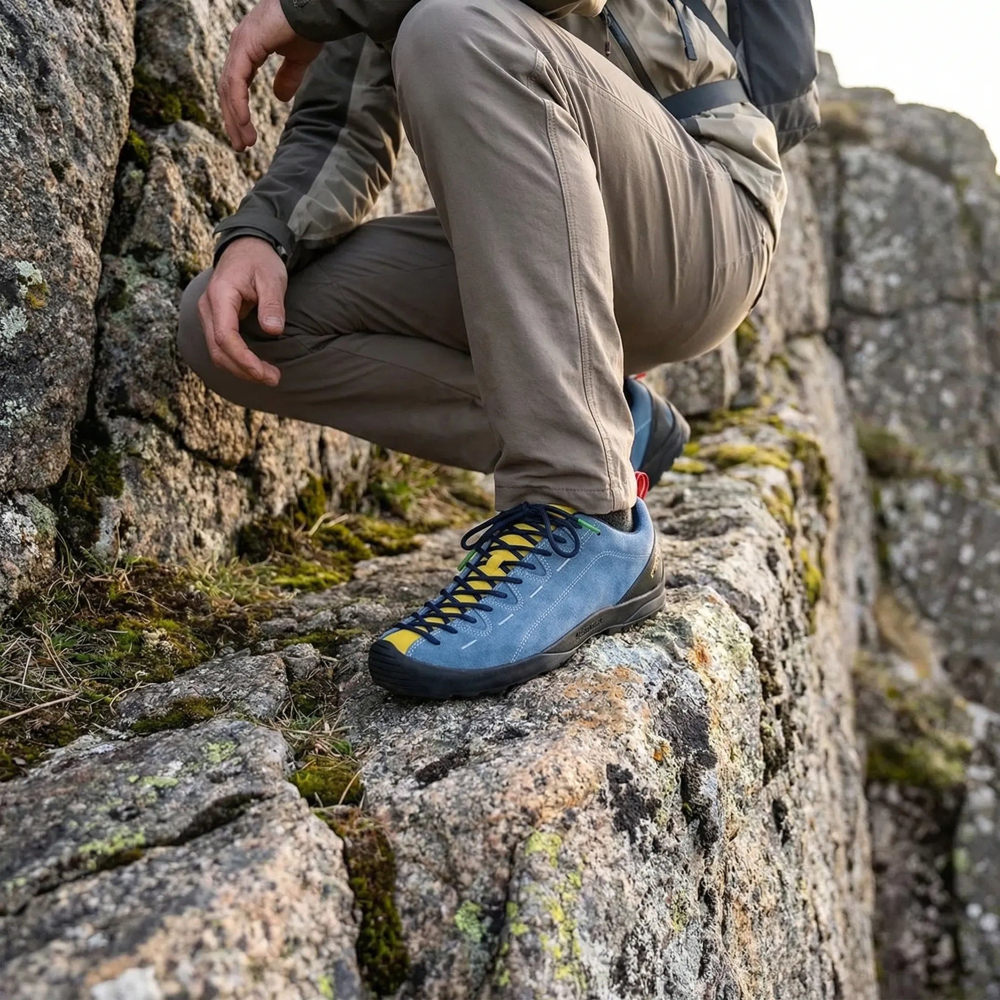 Herren-Kletterschuh mit rutschfester Sohle, Schnürverschluss und atmungsaktivem Obermaterial