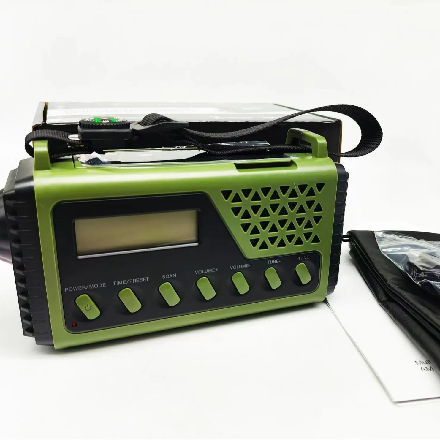Notfallradio mit Handkurbel, Solar und Powerbank-Funktion