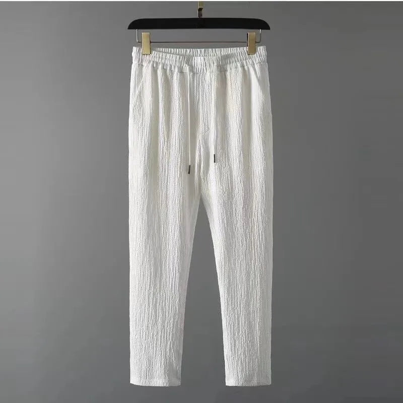 Herren Sommer Zweiteiler Set mit Kurzarmhemd und Hose, entspannte Passform