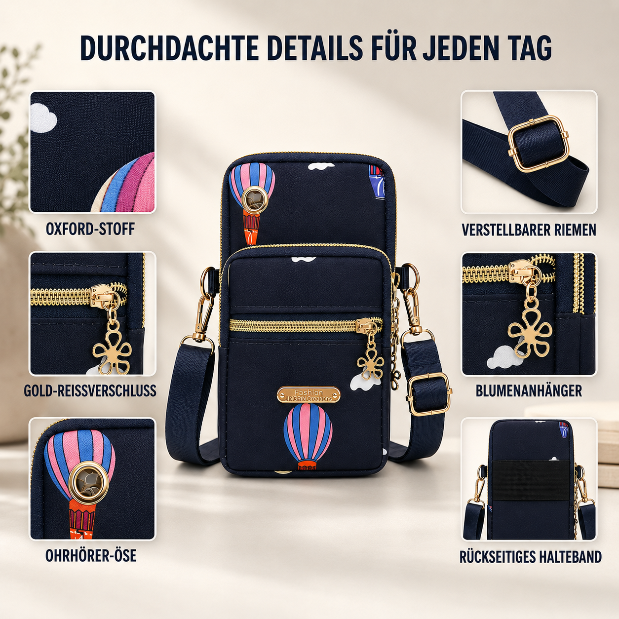 Nordspur | Crossette Kleine Zip-Umhängetasche