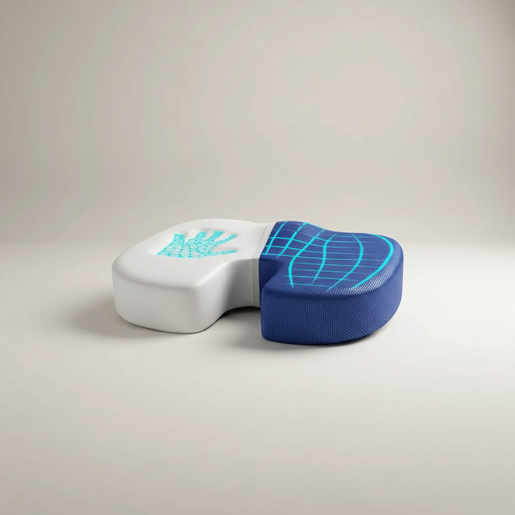 Ergonomisches Memory-Foam-Sitzkissen konturiert atmungsaktiv