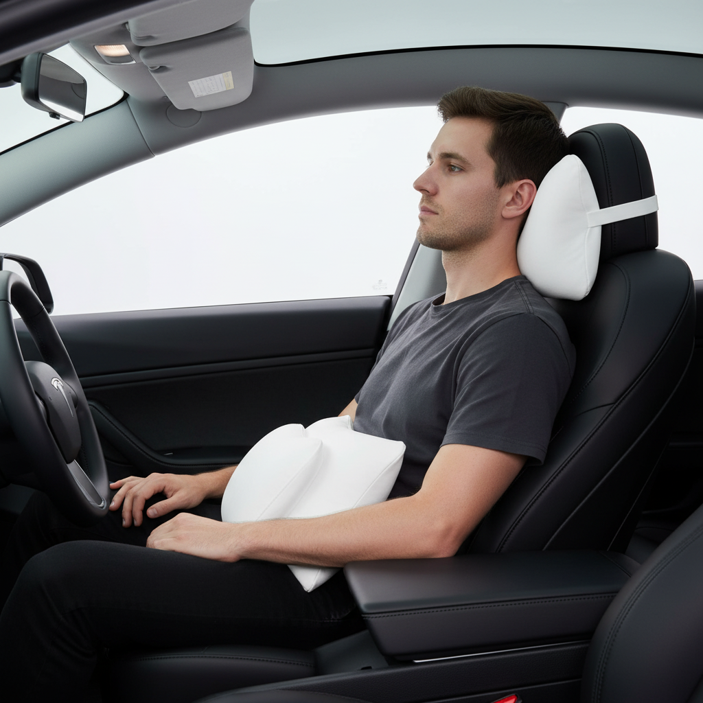 Ergonomisches Nacken- und Lendenstützkissen mit weichem Veloursbezug