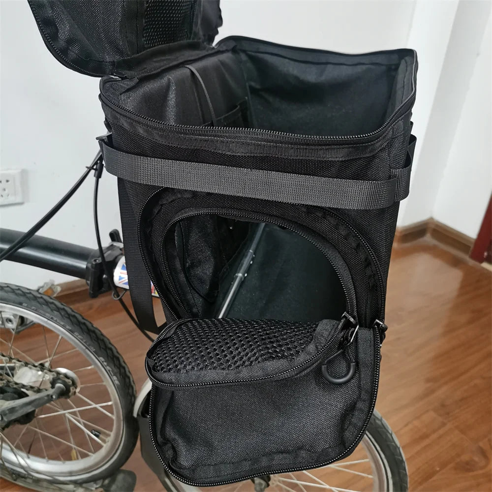 Haustier-Lenkertasche Klapprad offene Oberseite für Hunde und Katzen