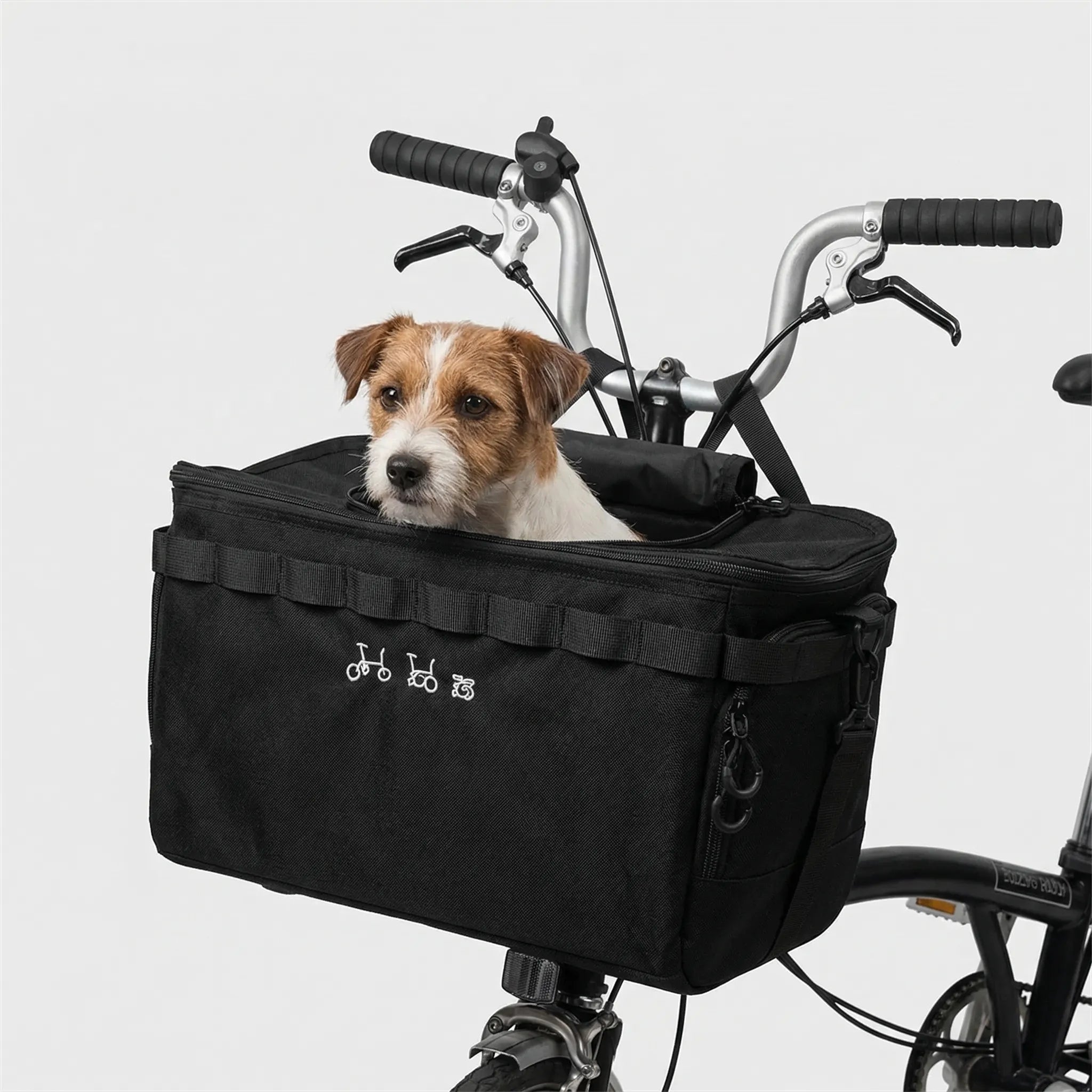 Haustier-Lenkertasche Klapprad offene Oberseite für Hunde und Katzen