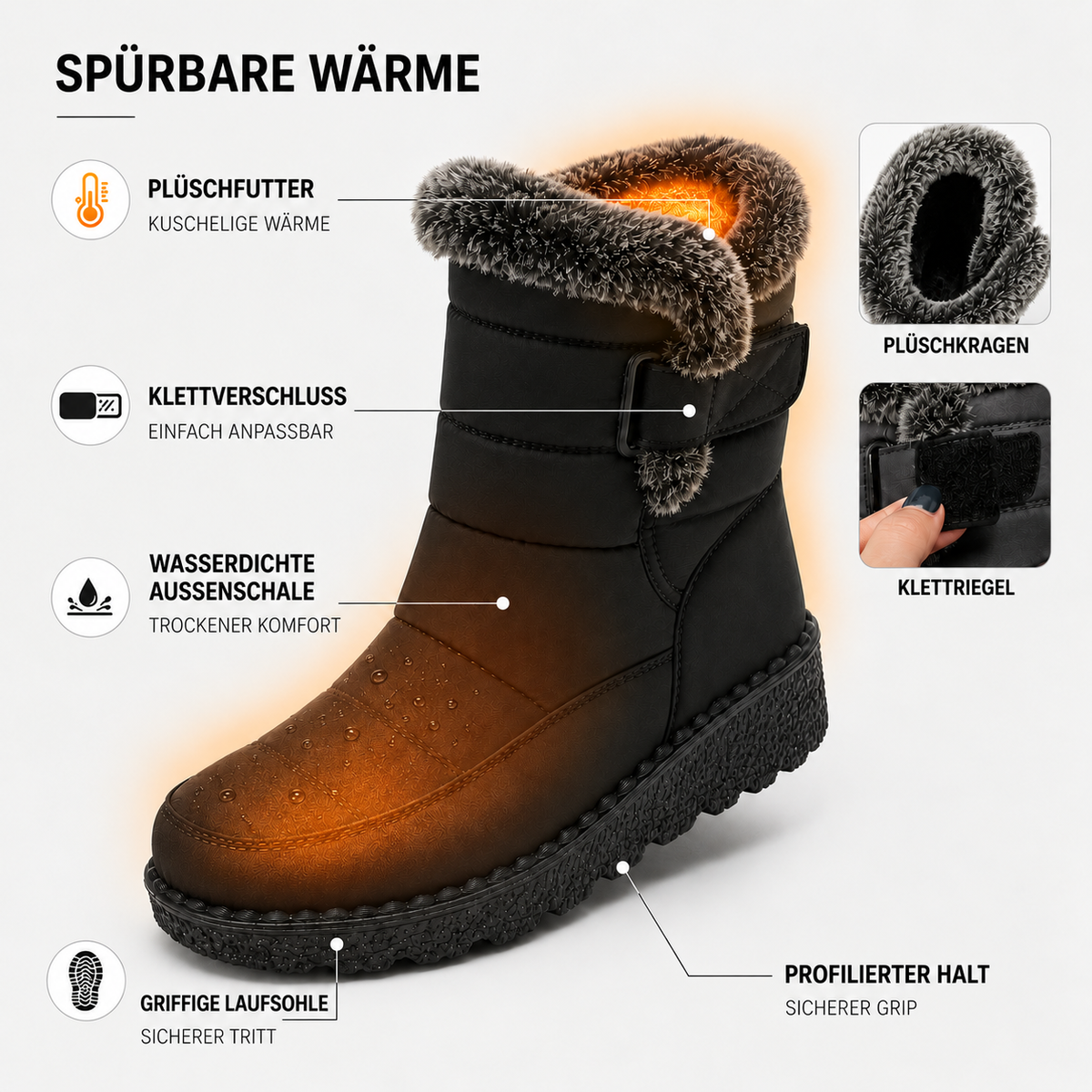 Nordspur | Damen Winterstiefel gefüttert wasserdicht