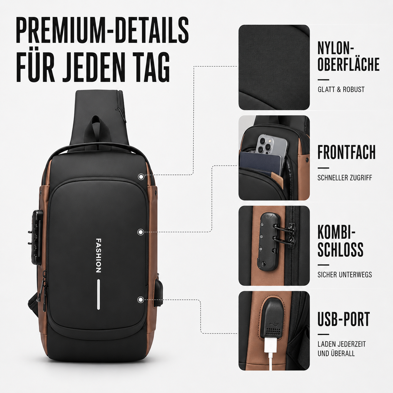 Nordspur | Diebstahlsichere Brusttasche