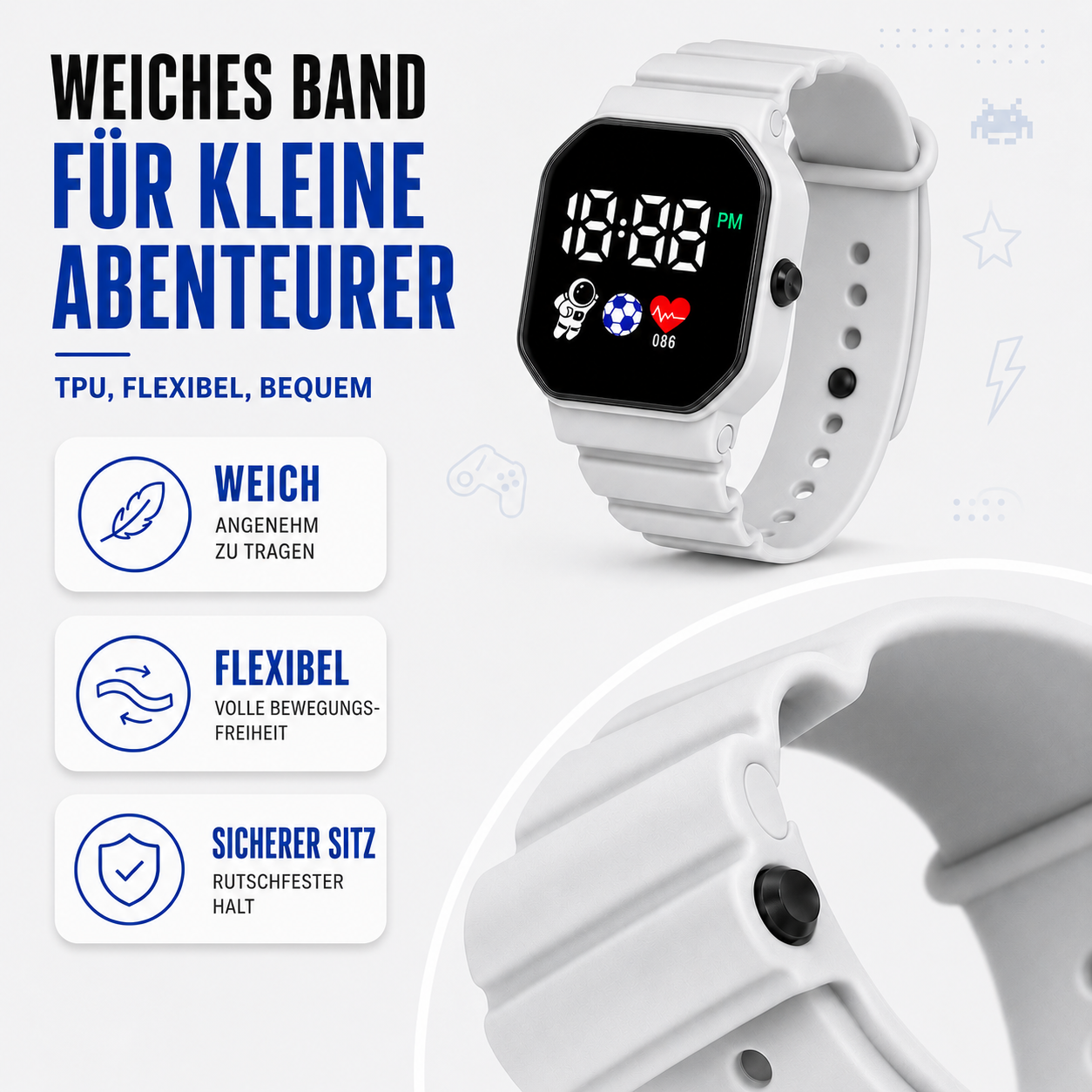 Nordspur | Digitale Silikon-Kinderuhr