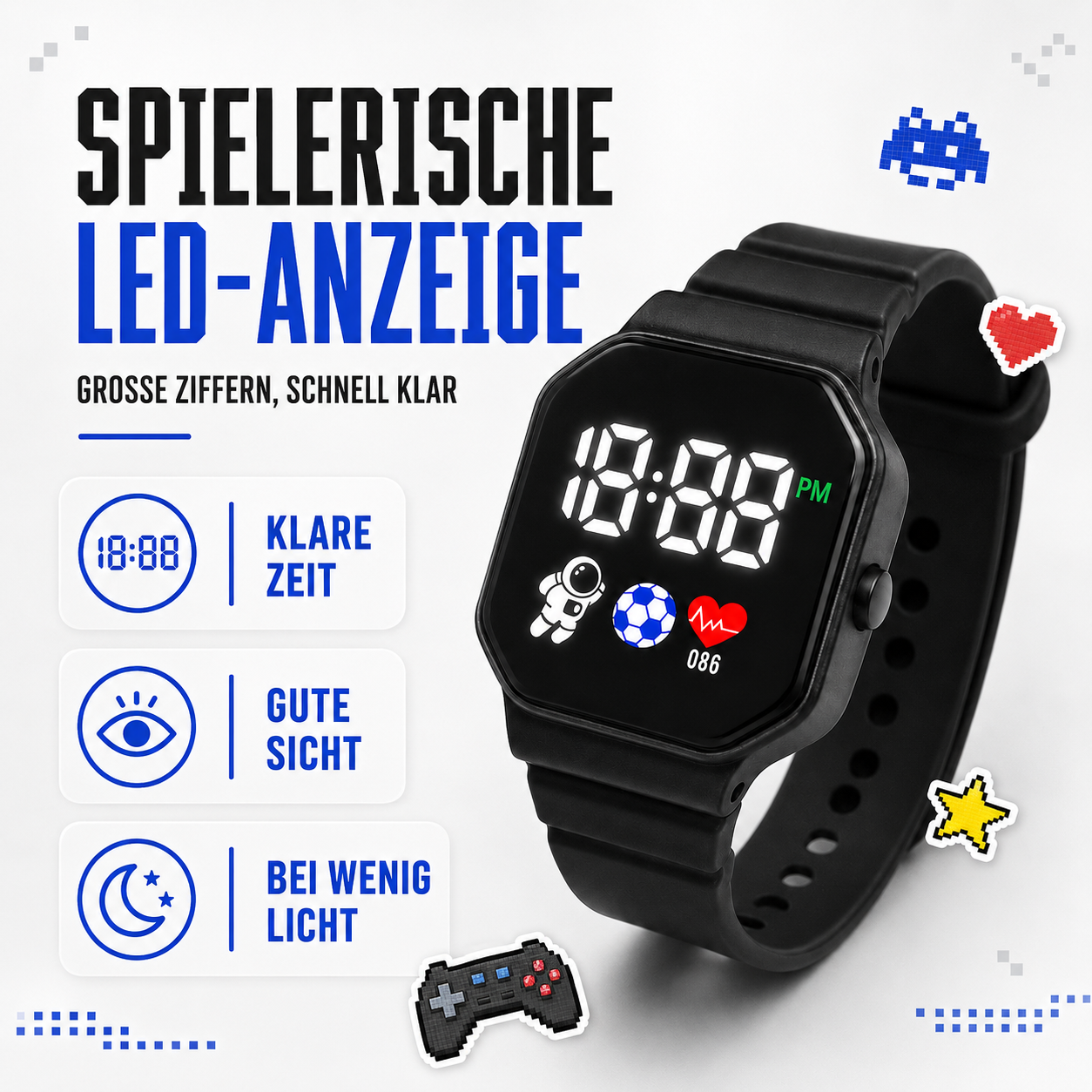Nordspur | Digitale Silikon-Kinderuhr