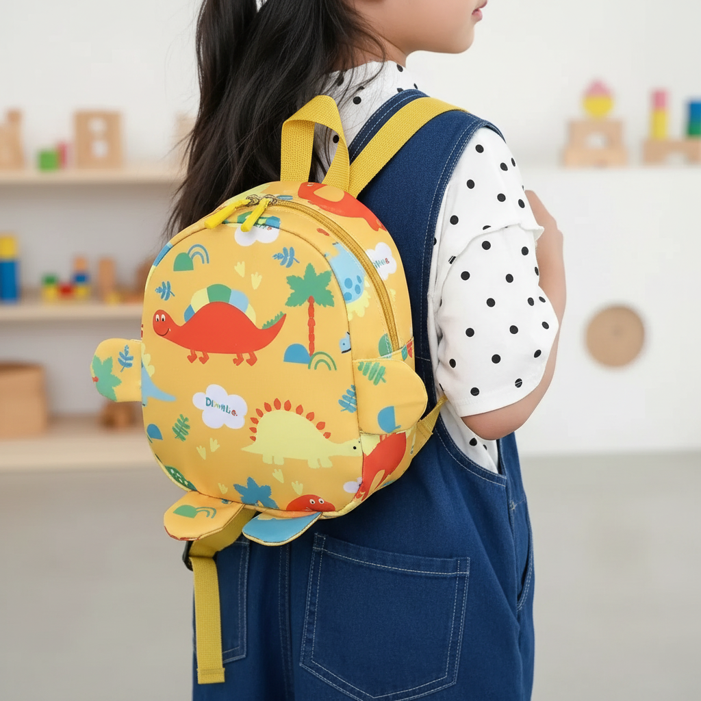 Dinosaurier-Rucksack Kinder Kindergarten mit verstellbaren Riemen