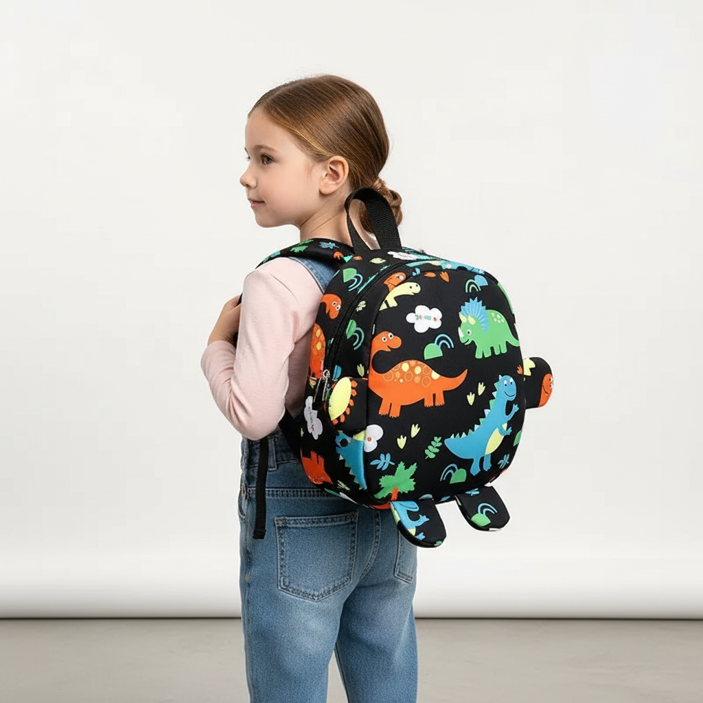 Dinosaurier-Rucksack Kinder Kindergarten mit verstellbaren Riemen