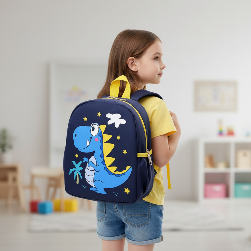 Dinosaurier Kinderrucksack mit Cartoon-Druck leicht gepolstert