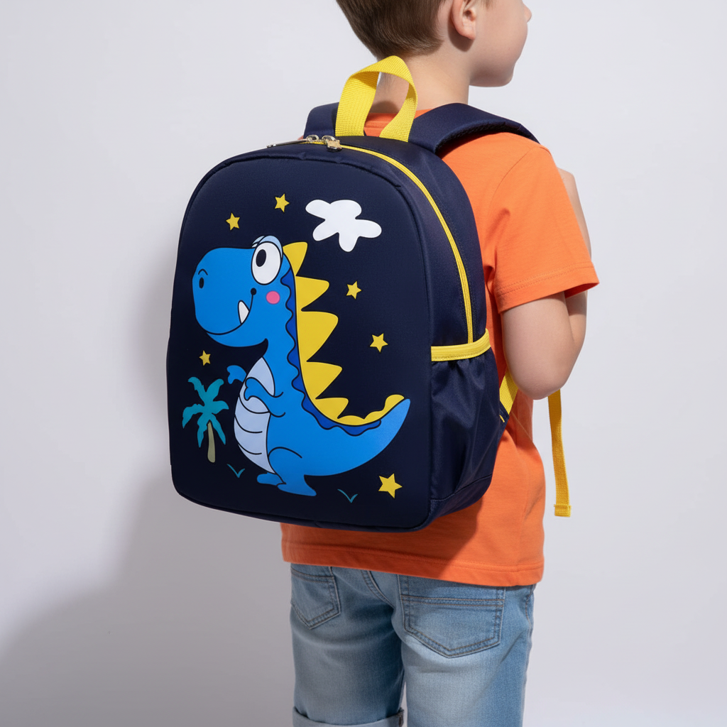 Dinosaurier Kinderrucksack mit Cartoon-Druck leicht gepolstert
