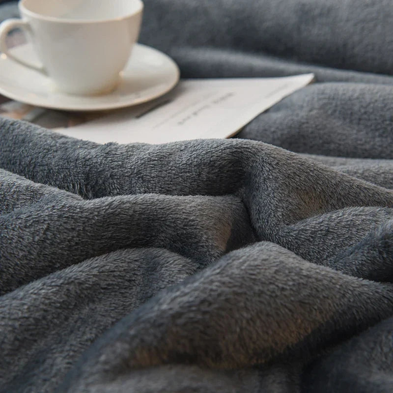 Doppelseitige Sherpa Decke mit weichem Fleece-Außenseite und Sherpa-Fütterung