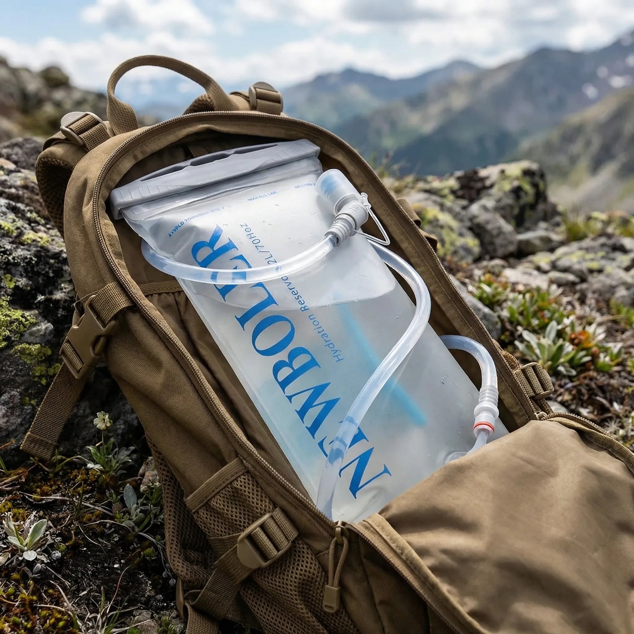 Tragbarer Hydratationsblase mit Trinktube, BPA-frei, 2L und 3L