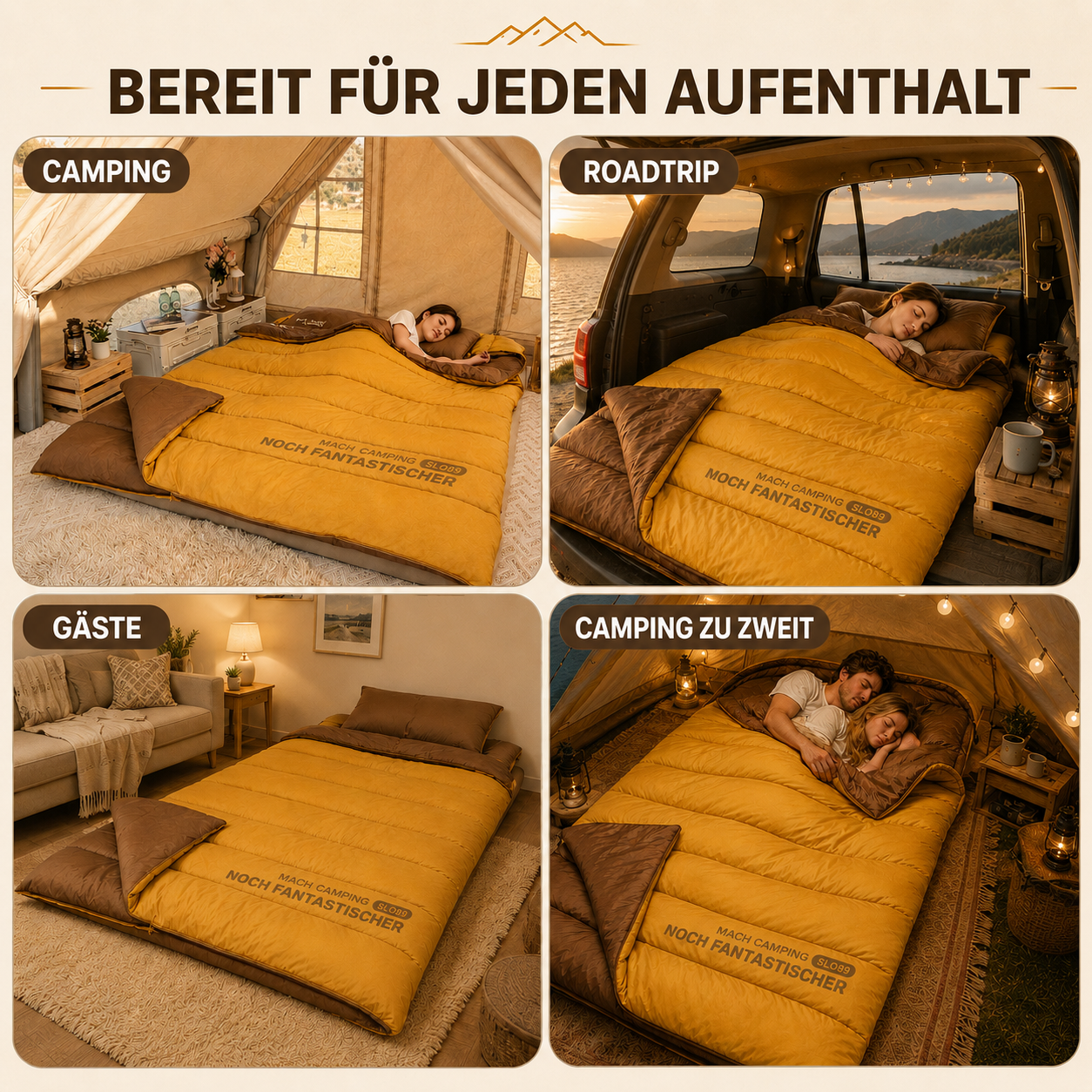 Nordspur | Duosleep Doppel-Schlafsack im Deckenstil