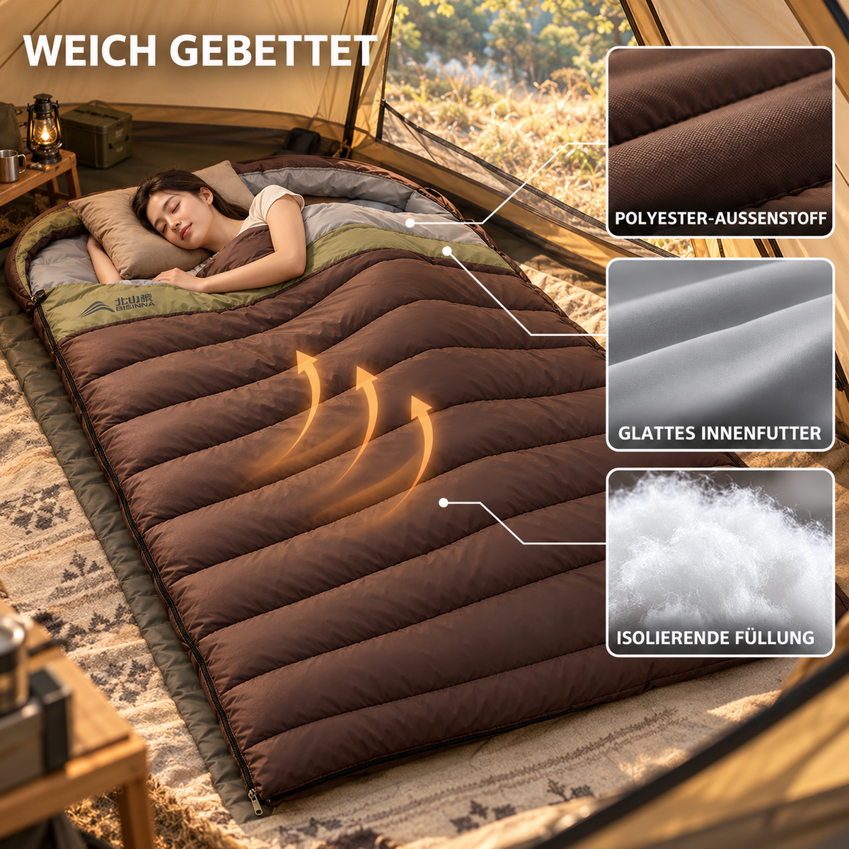 Nordspur | Duosleep Doppel-Schlafsack im Deckenstil