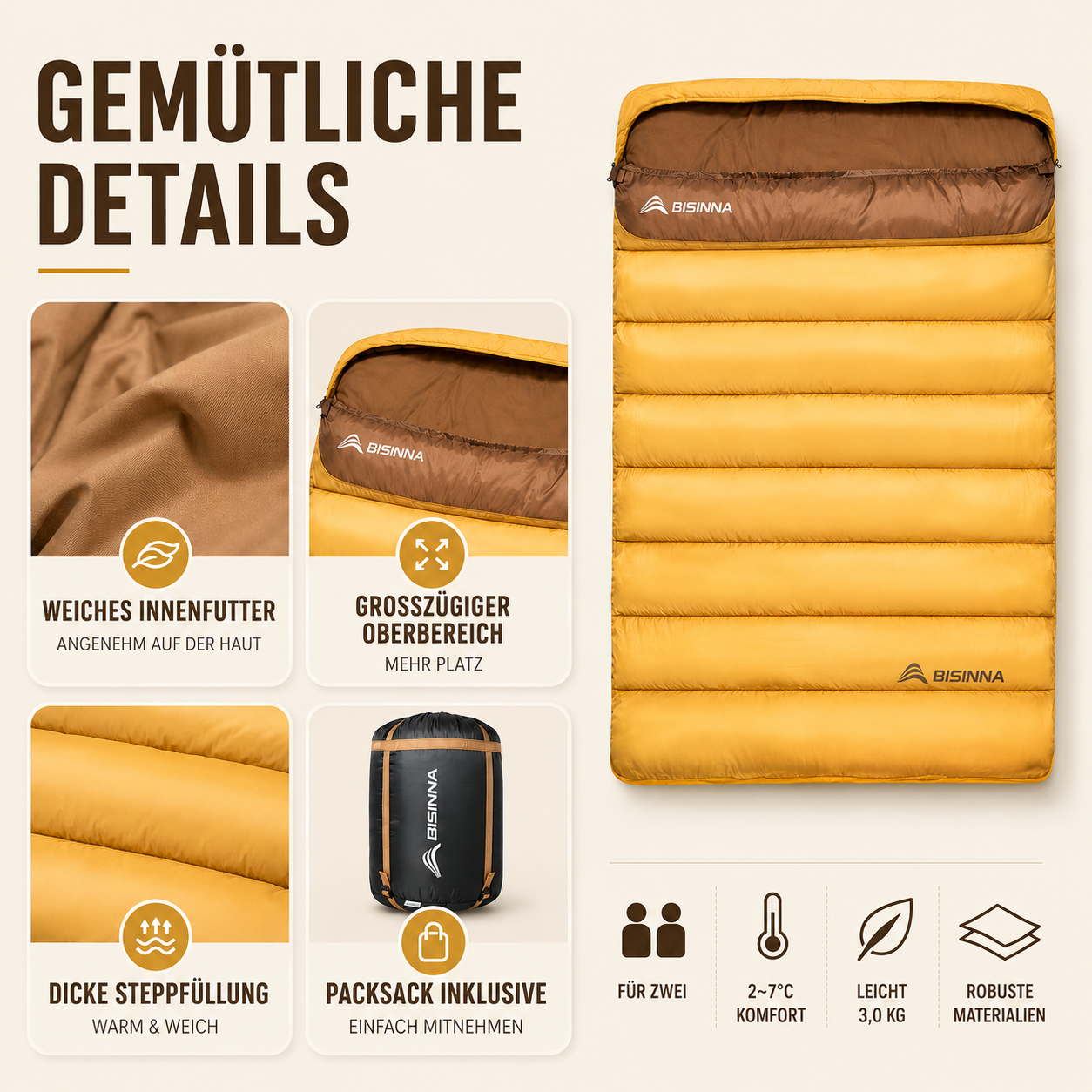 Nordspur | Duosleep Doppel-Schlafsack im Deckenstil