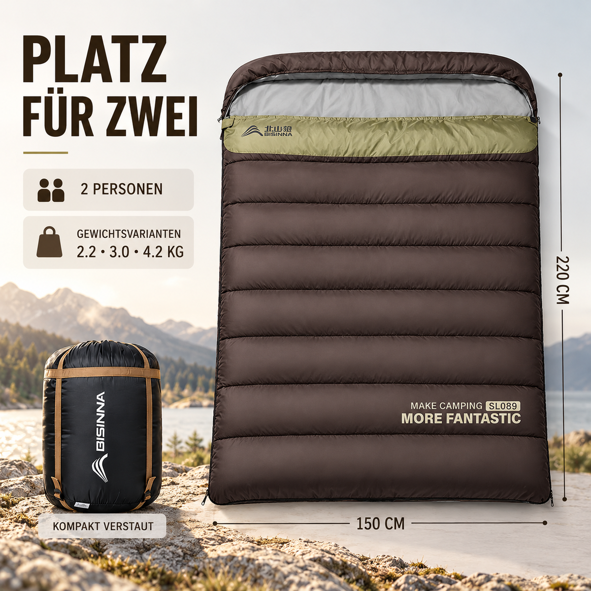 Nordspur | Duosleep Doppel-Schlafsack im Deckenstil