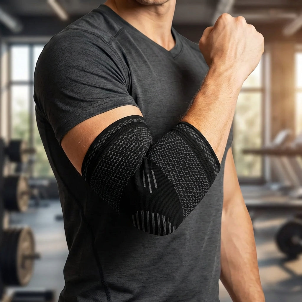 Atmungsaktive Kompressions-Ellenbogenbandage Gelenkunterstützung Sport