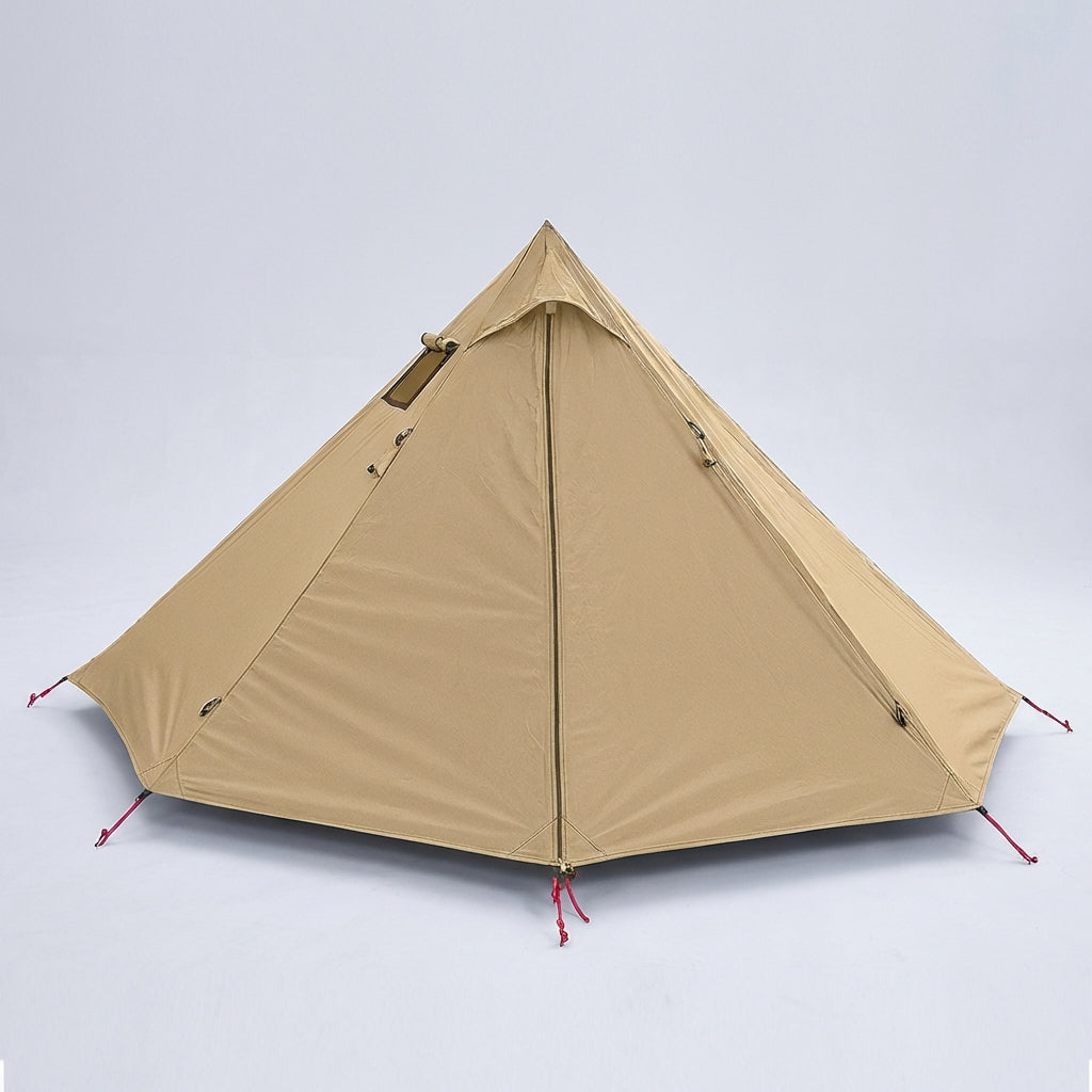 Einpersonen Heizzelt Pyramidenzelt mit Ofenrohrdurchlass für Wintercamping