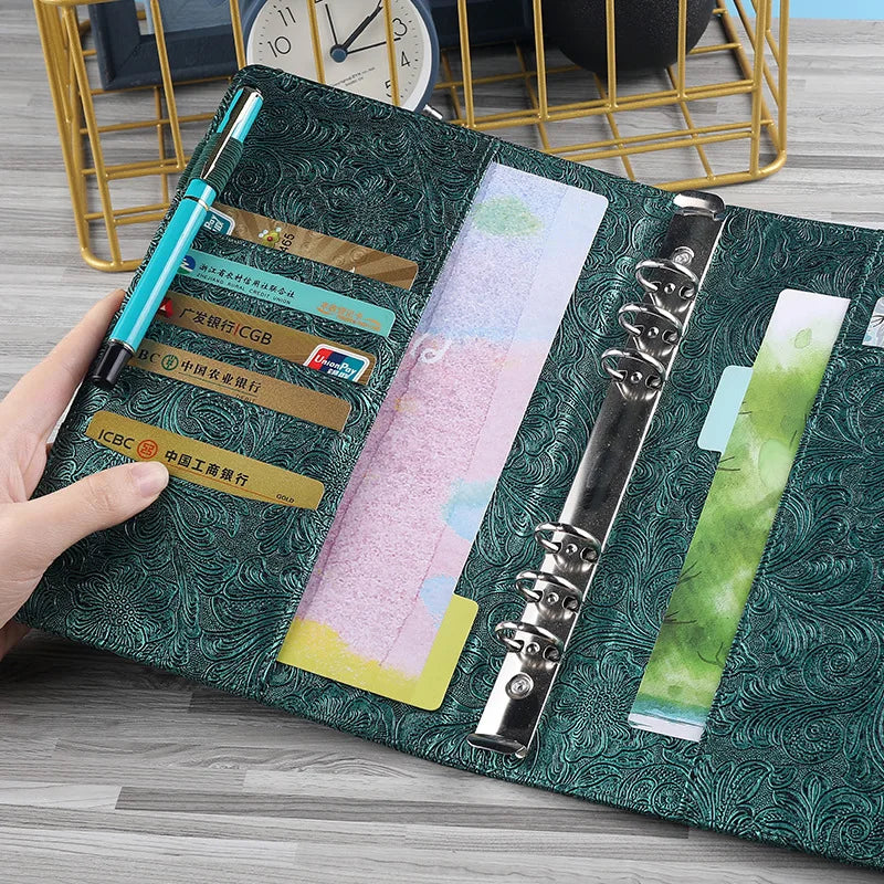Vintage Planer geprägte Binderhülle Ringbinder nachfüllbar