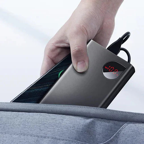 Tragbare Powerbank 20000mAh mit Metallgehäuse und digitalem Display