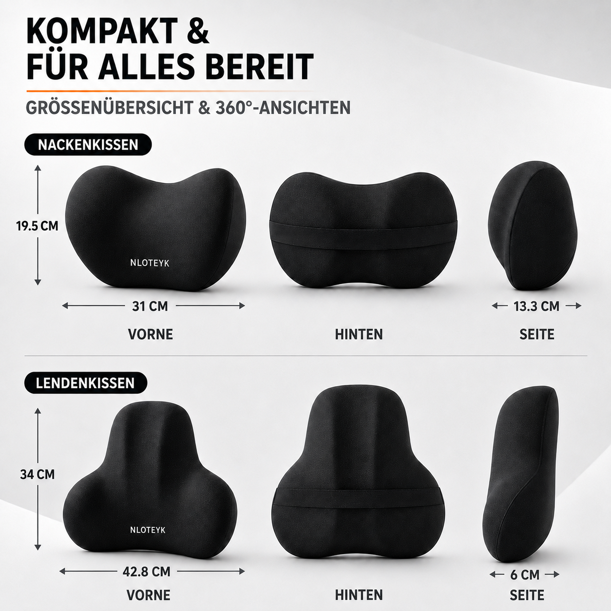 Nordspur | ErgoLuma Nackenstützkissen mit Memory Foam